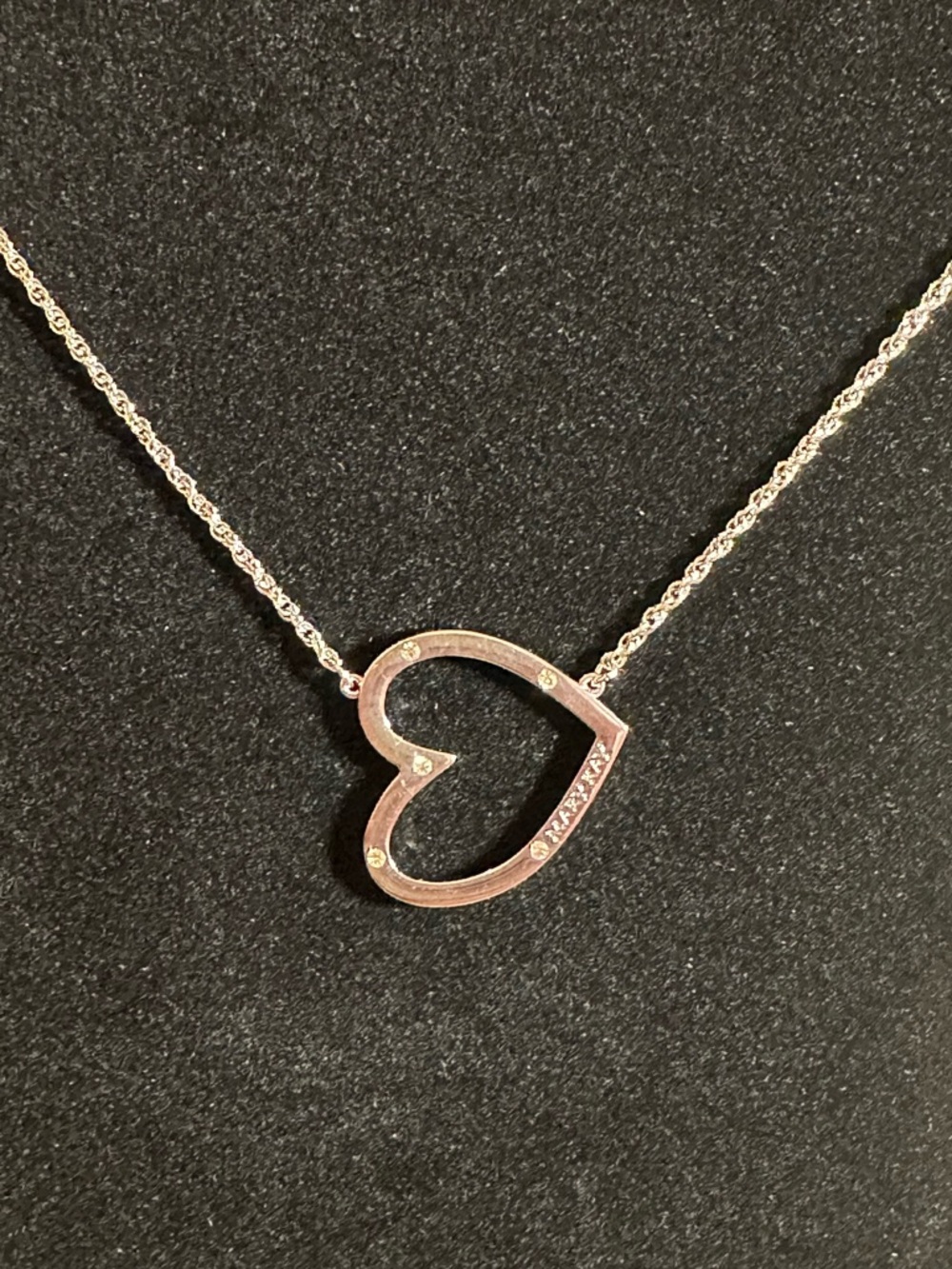 Mary Kay Heart Necklace with crystals